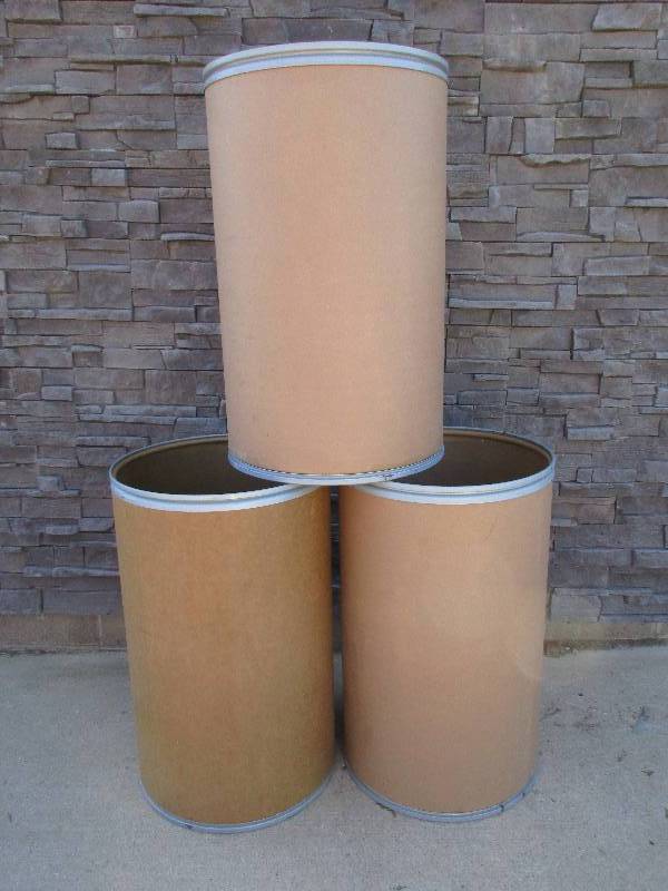 3 Cardboards drums with lids