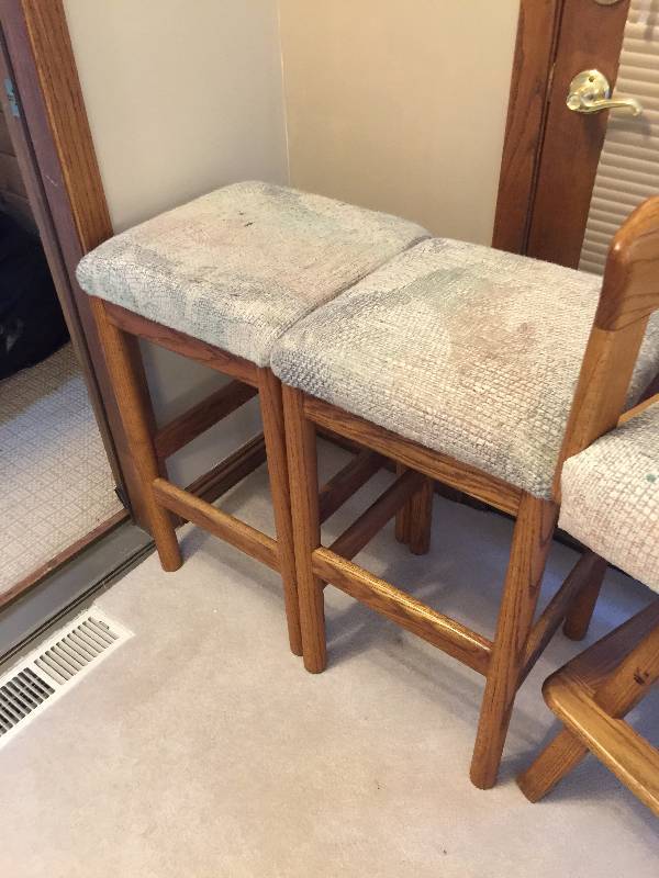 Tall cloth bar stools - set of 5