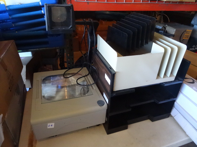Overhead Projector. Office File Sorters