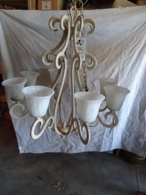 Kalco Hanging Chandelier, 8 Bulb New
