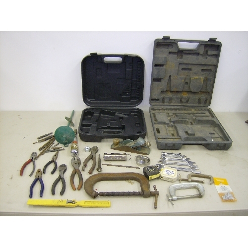 2 storage boxes and tool assortment