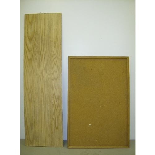 corkboard and shelf