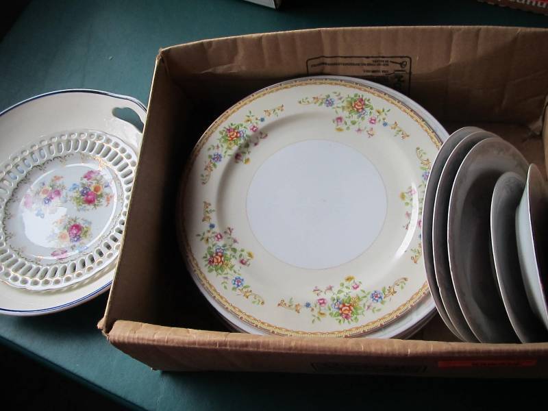 Illusions by Excel dinner ware, dinner plate, bowl with sail ship, decorative plate