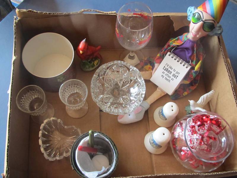 glass ware and Maxine