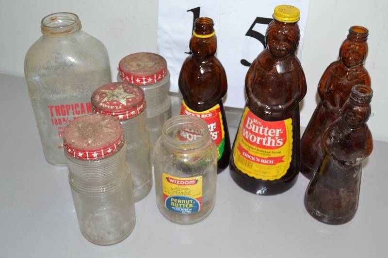 lot 15 image: Vintage Glass Containers