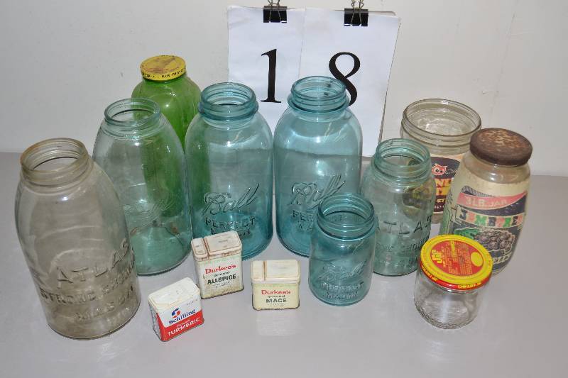lot 18 image: Collectable Canning Jars