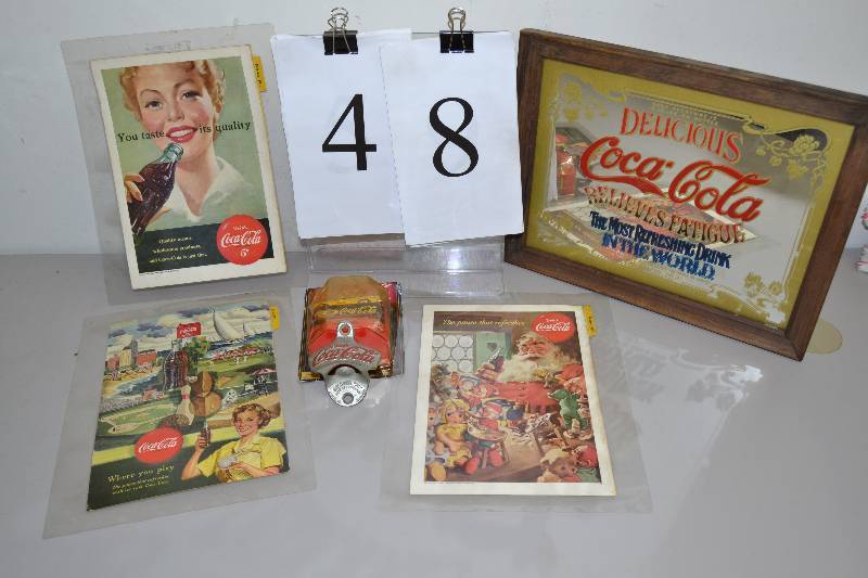 lot 48 image: Vintage Coke items