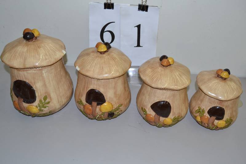 lot 61 image: Mushroom canisters
