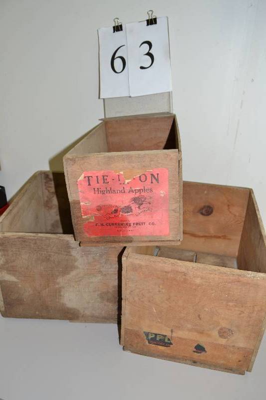 lot 63 image: Wooden boxes