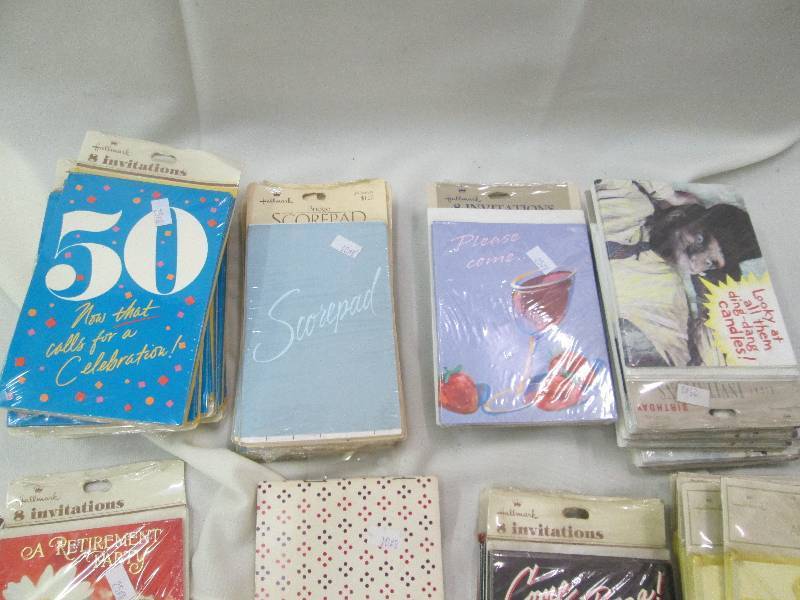 Pkg. of 50th invitation, scorepad, ...