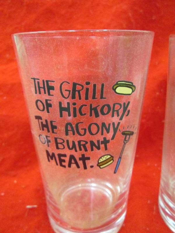 Shoe box Pint glasses that says  Th...