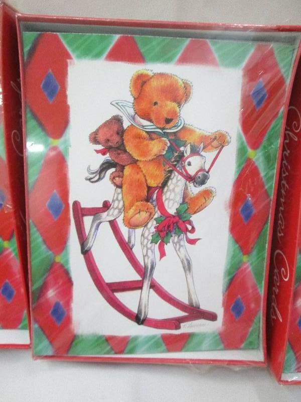 Qty 3 boxes of Christmas cards 18 i...