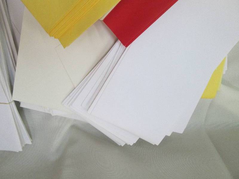 Assortment of size and color of env...