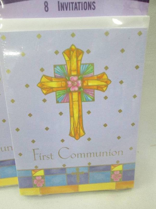 Qty 3 pkg. of First Communion invit...