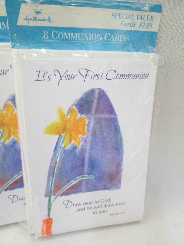 Qty 6 pkg. of commuions cards each ...