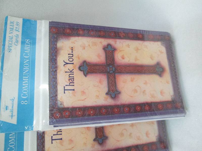 Qty 9 pkg. of Thank you communion c...