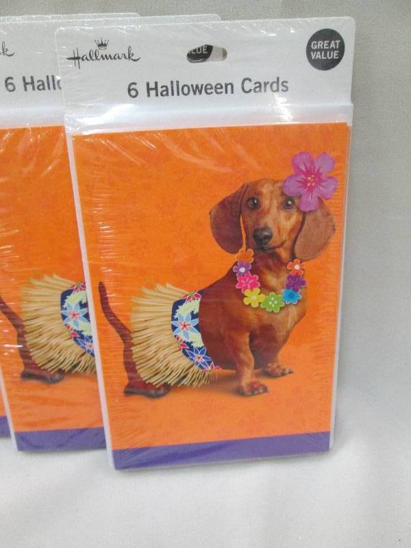 Qty 5 Halloween cards pkg. has 6 in...