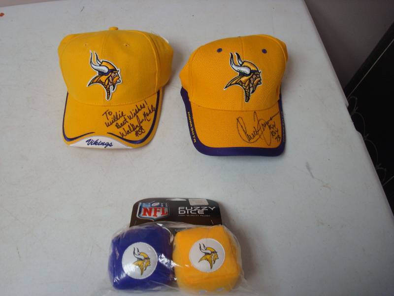 lot 59 image: Lot Of Vikings Hats And Fuzzy Dice
