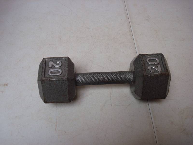 lot 94 image: 20 Pound Metal Hand Weight