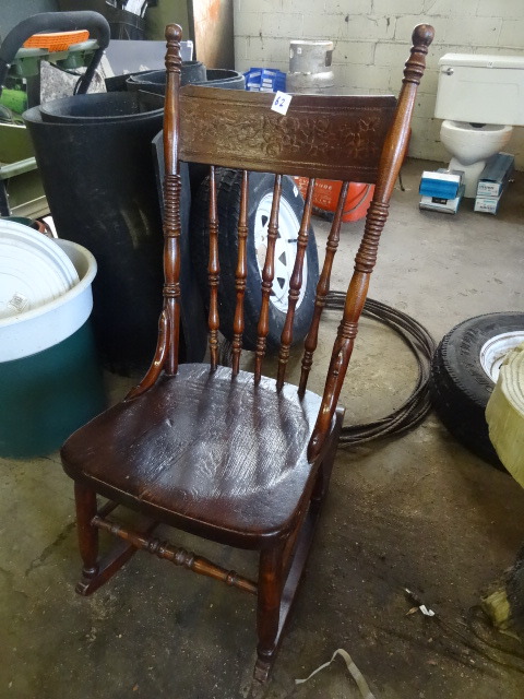 Vintage Wood Rocking Chair, Excellent Shape