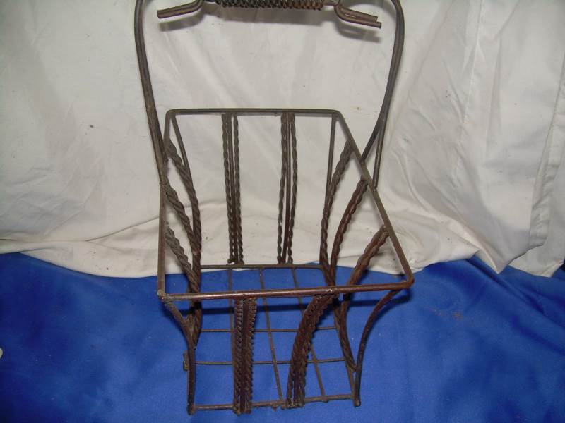 lot 28 image: vintage iron basket