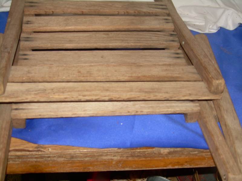 lot 48 image: antique wooden childs chair