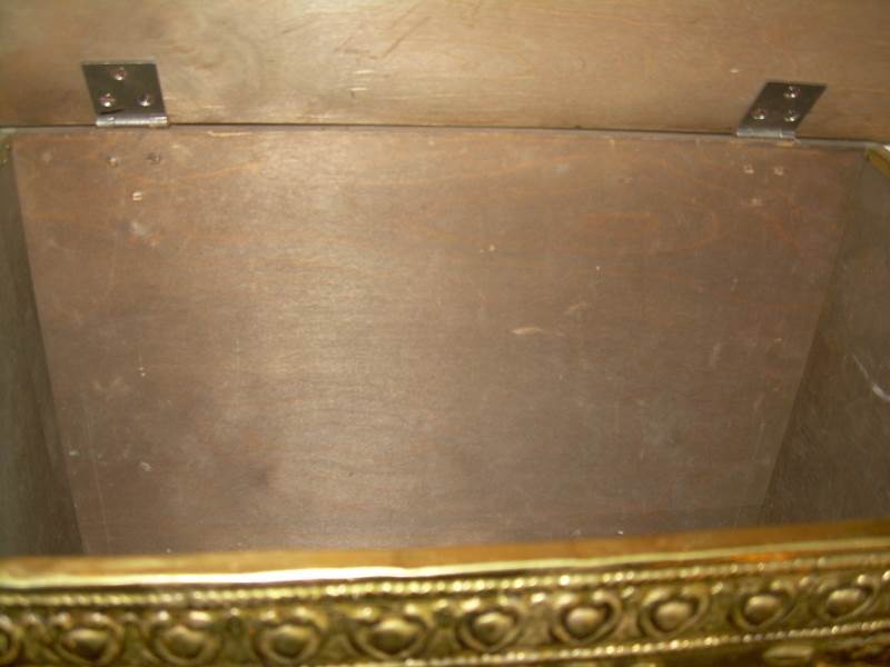 lot 75 image: antique brass covered box