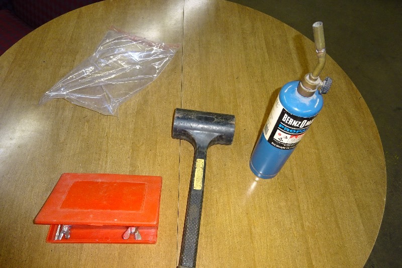 Propane Tank, Hammer, Puller