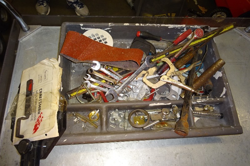 Tray full of misc. tool & Items