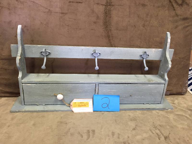 Wall Cabinet with Hooks missing one drawer knob