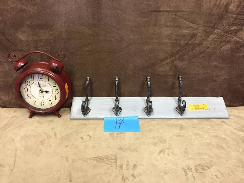 Clock and wall mount hooks