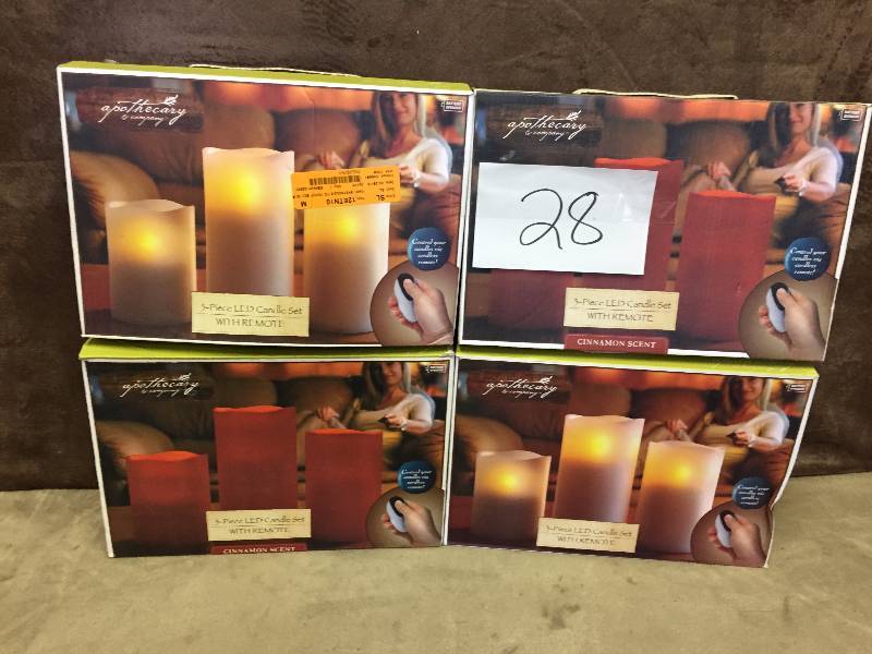 Lot of 3 pc LED Candle sets