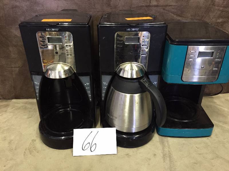Lot of Coffee Makers missing cups