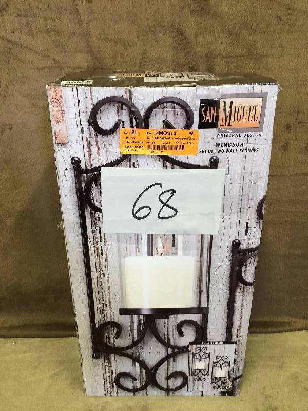 Set of 2 Wall Sconces - glass missing