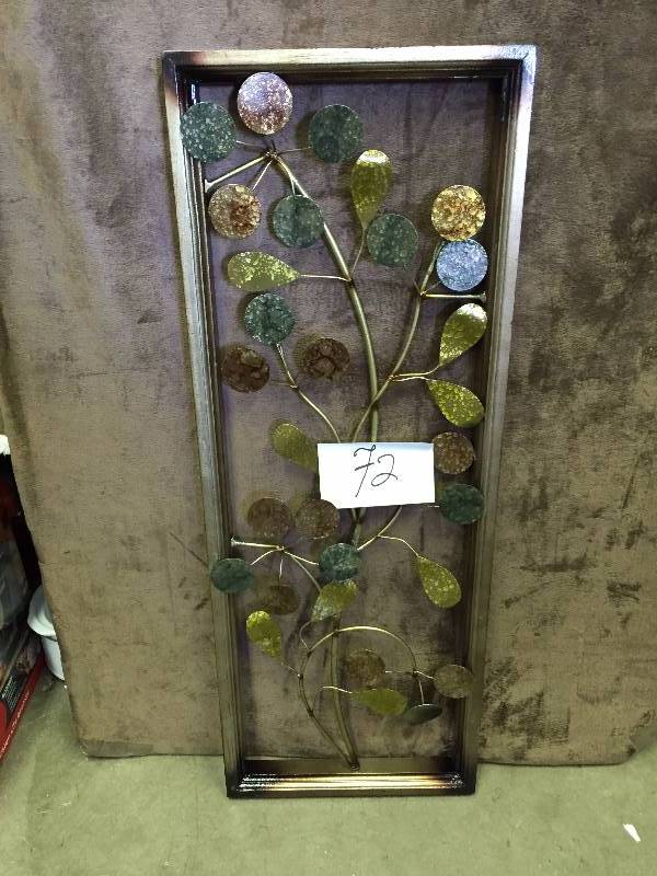 Metal Wall Art Circle vines Panel