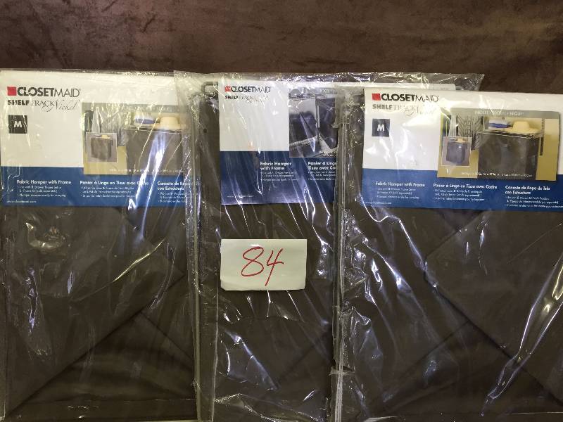 Lot of 3 Closetmaid Hampers with frames