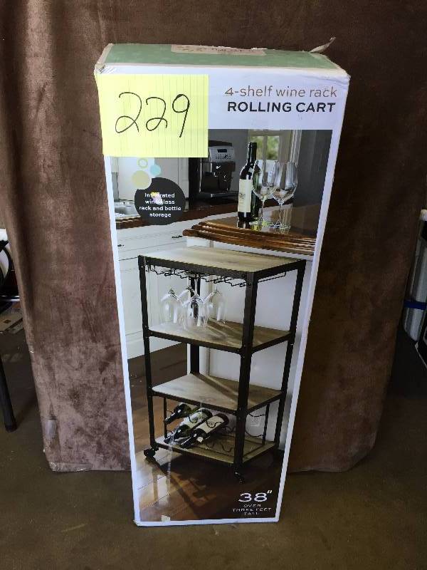 4 Shelf Rolling Cart