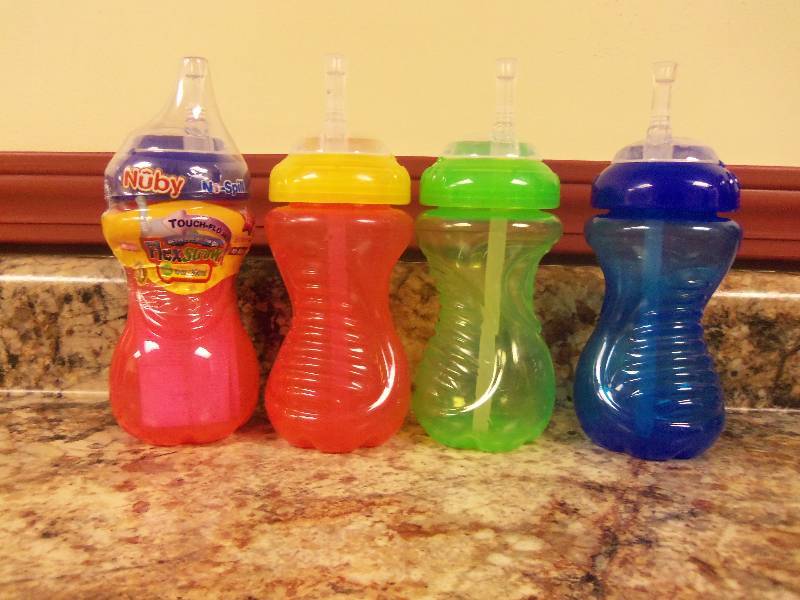 lot 5 image: Nubby Sippy Cups- Set of 4