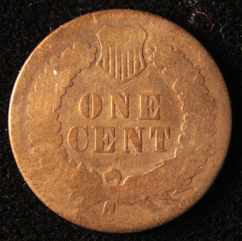 1876 INDIAN HEAD CENT CLEANED