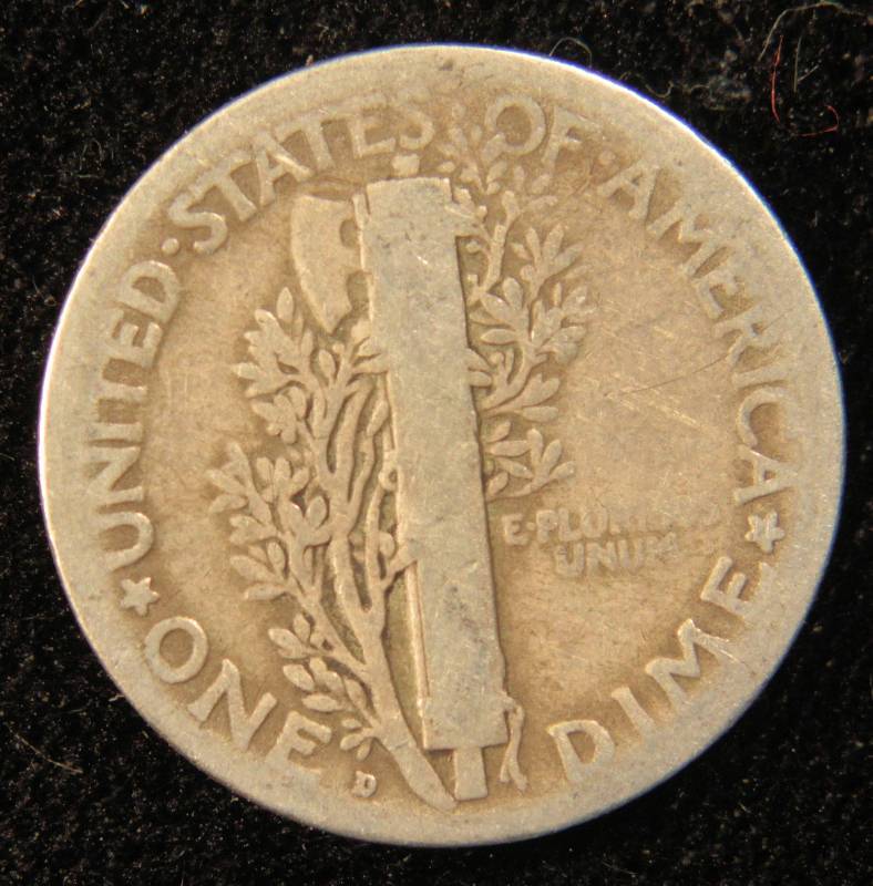 1921 D MERCURY SILVER DIME SEMI KEY DATE