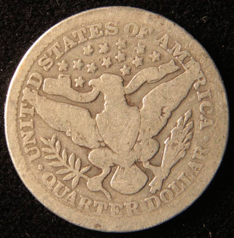 1909 BARBER SILVER QUARTER
