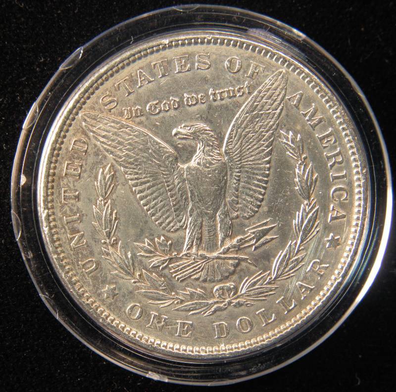 1886 MORGAN SILVER DOLLAR XF IN AIRTITE HOLDER