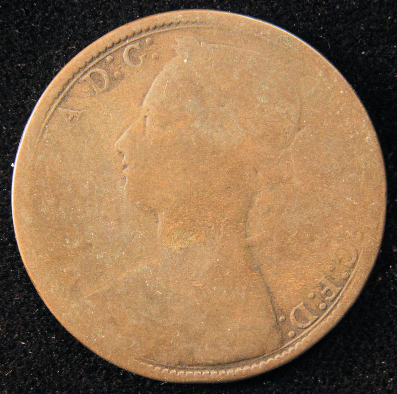 1876 GREAT BRITAIN LARGE CENT - PENNY