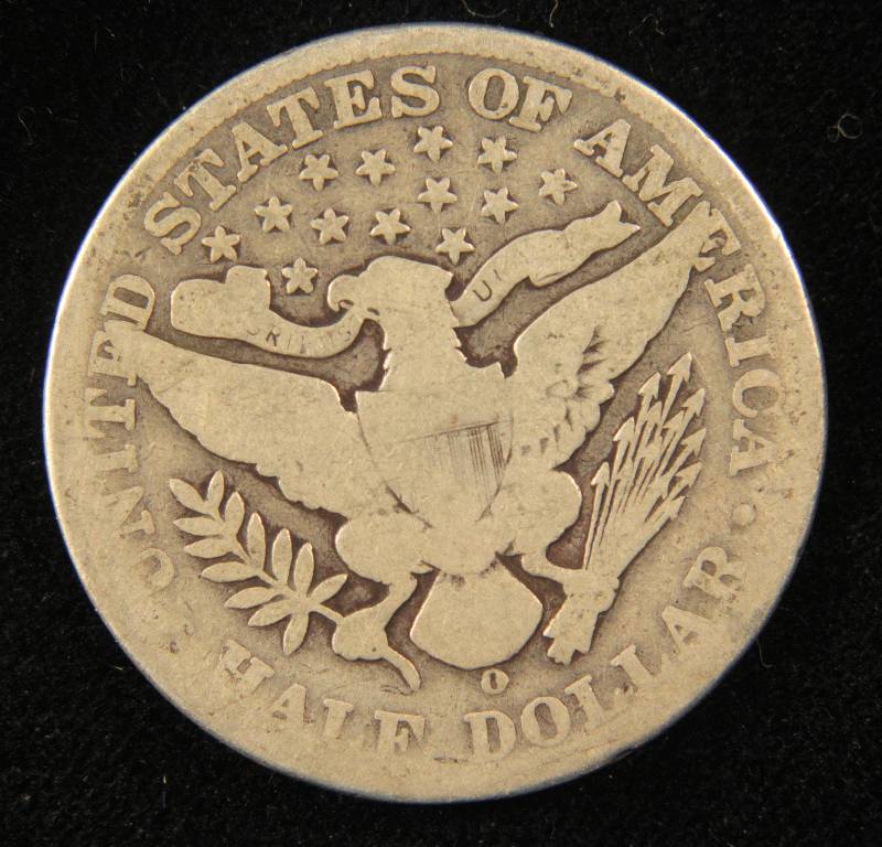 1909 O BARBER SILVER HALF DOLLAR
