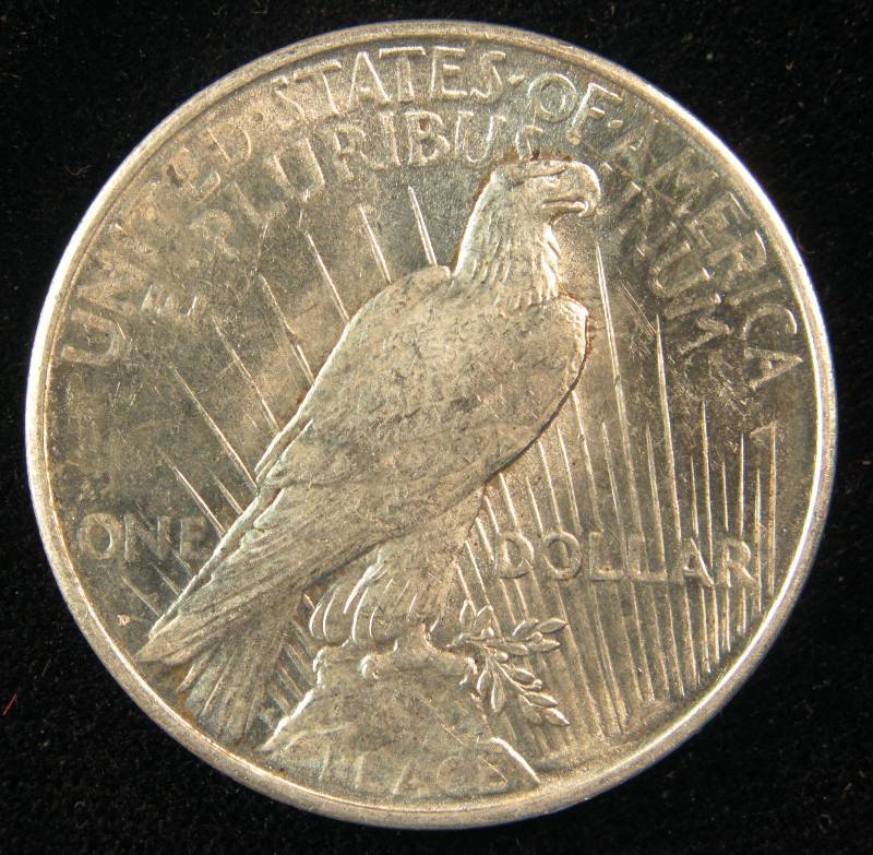 1922 D PEACE SILVER DOLLAR AU