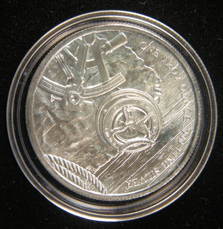1 TROY Oz. .999 FINE SILVER ROUND PROSPECTOR IN AIRTITE CAPSULE