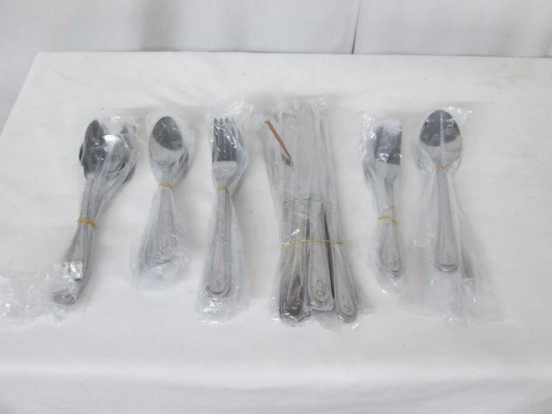 Alcove 66-Pc. Monogram Stainless Steel Flatware