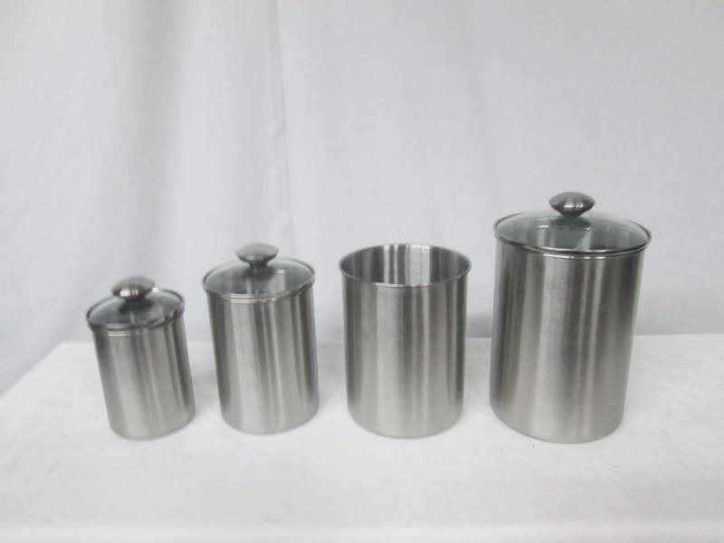 4-pc. Stainless Steel Canister Set