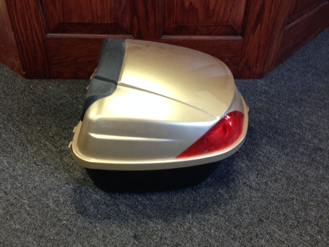 Scooter Trunk - Gold w Key Lock.