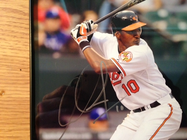 All Star Adam Jones 8x10 Autographed Photo w frame.